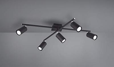 Trio PlafondspotsMarley 5-lichts mat zwart - 612400532