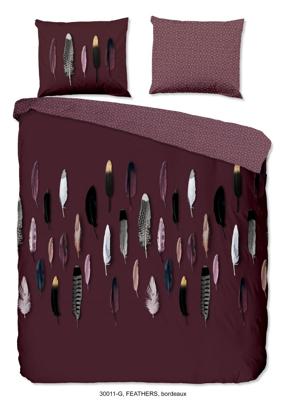 Good Morning Dekbedovertrek "veren" - Rood - (140x200/220 cm) - Katoen