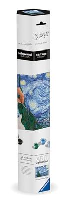 Ravensburger - Tele CreArt 30x40 cm - Van Gogh/La notte stellata - Dipingere con i numeri - Adulto - Attività rilassante e creativa - Età 14 anni - 23915