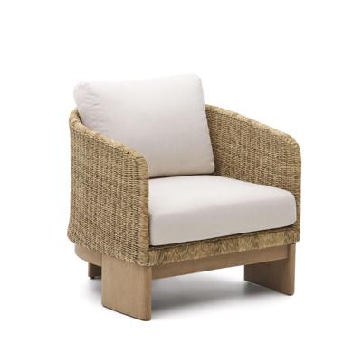 Kave Home Outdoor Fauteuil 'Xoriguer' Rattan en eucalyptushout Kave Home Outdoor Fauteuil 'Xoriguer' Rattan en eucalyptushout