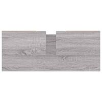 Badkamerkast 80x33x60 cm bewerkt hout grijs sonoma eikenkleurig - thumbnail