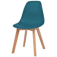 Eetkamerstoelen 4 st kunststof turquoise - thumbnail