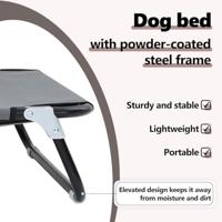 VidaXL Hondenbed lichtgrijs 90 x 55 x 18 cm staal - thumbnail