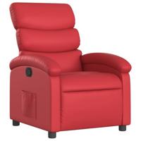 Fauteuil verstelbaar kunstleer rood - thumbnail
