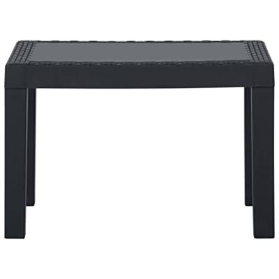 3-delige Loungeset met kussens kunststof grijs 3-delige Loungeset met kussens kunststof grijs