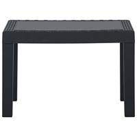 3-delige Loungeset met kussens kunststof grijs - thumbnail