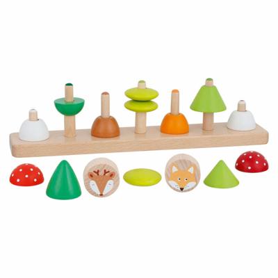 Goki houten kleur- en vormsorteerspel