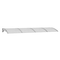 VidaXL Deurluifel grijs 350x100 cm polycarbonaat - thumbnail