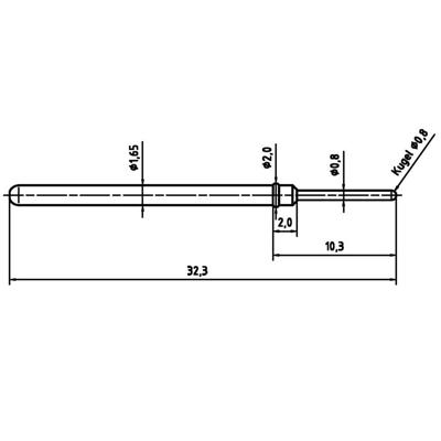 PTR Hartmann 2021-D-1.5N-AU-0.8 Precisietestpen met veercontact PTR Hartmann 2021-D-1.5N-AU-0.8 Precisietestpen met veercontact