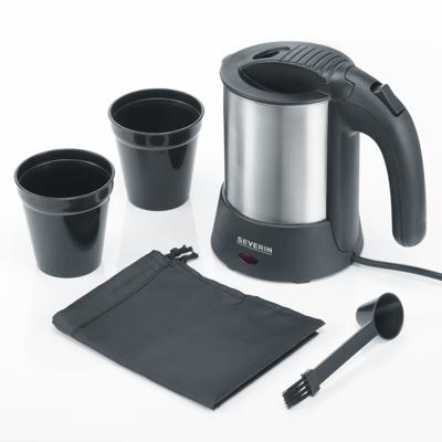 Severin WK 3647 Waterkoker BPA-vrij Aantal/Volume: 0.5 l RVS, Zwart