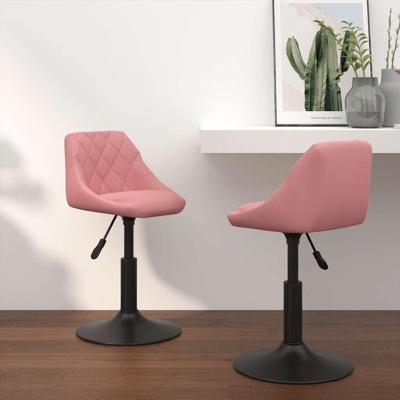 Eetkamerstoelen draaibaar 2 st fluweel roze Eetkamerstoelen draaibaar 2 st fluweel roze