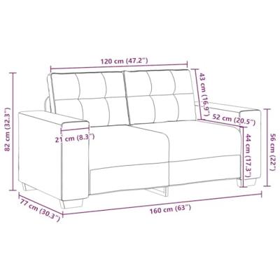 Loveseat bank 120 cm fluweel lichtgrijs Loveseat bank 120 cm fluweel lichtgrijs