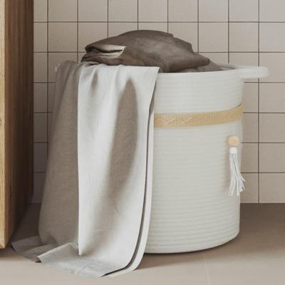 VidaXL Opbergmand ø 38x36 cm katoen wit