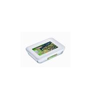 Pyrex schaal met deksel 27x23cm glas - thumbnail