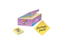 Post-it Super Sticky notes, 90 vel, ft 47,6 x 47,6 mm, geel, pak van 21 + 3 GRATIS - thumbnail