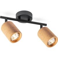 Home sweet home LED opbouwspot Cork 2L - zwart / kurk - thumbnail