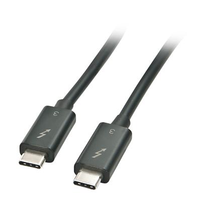 MicroConnect TB3010 Thunderbolt-kabel Thunderbolt 3 USB-C stekker, USB-C stekker 1.00 m Zwart Met USB