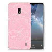 Nokia 2.2 TPU Case White Flowers - thumbnail
