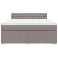 Boxspring met matras stof taupe 180x200 cm - thumbnail