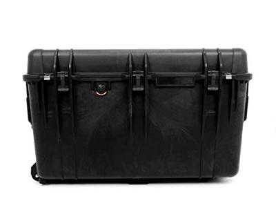 Peli 1660 Onverwoestbare Transport Koffer Met Uitschuifbaar Handvat En Wielen, Ip67 Water- En Stofdicht, Capaciteit: 160L, Gemaakt In Duitsland, Met Aanpasbaar Plukschuim, Kleur: Zwart