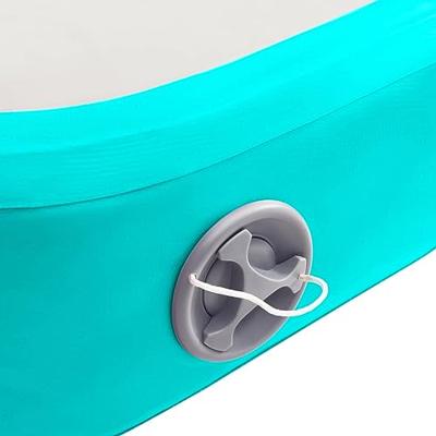 VidaXL Gymnastiekmat met pomp opblaasbaar 800x100x15 cm pvc groen