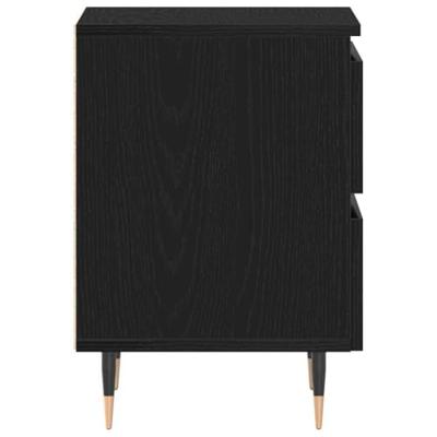 Nachtkastje 2 pcs Zwart eiken 40 x 35 x 50 cm Bewerkt hout