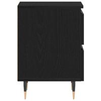 Nachtkastje 2 pcs Zwart eiken 40 x 35 x 50 cm Bewerkt hout - thumbnail