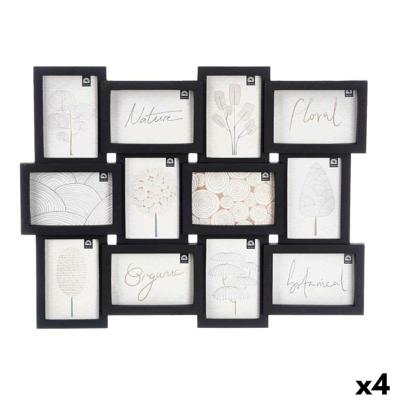Muurfotlijst Gift Decor Zwart Polypropyleen (4 Stuks)