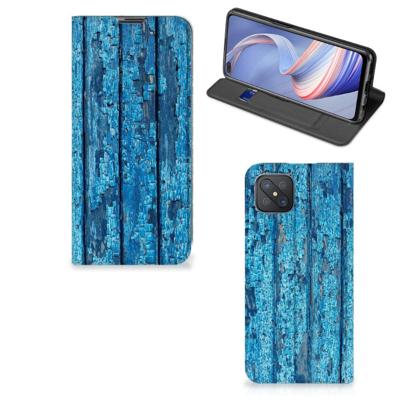 OPPO Reno4 Z 5G Book | Wallet Case | Wood Blue OPPO Reno4 Z 5G Book | Wallet Case | Wood Blue