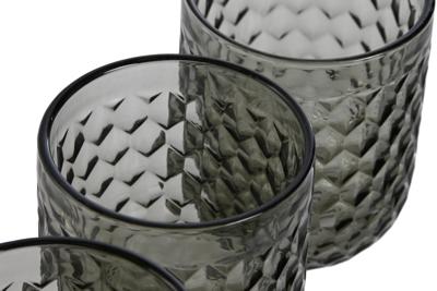 Glazenset Home ESPRIT Grijs Kristal 240 ml (6 Stuks)