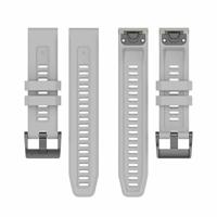 By Qubix - Siliconen sportbandje - Grijs - Compatible met Garmin Instinct 3 / Instinct E - 45mm - Compatible Garmin bandje - Bandbreedte: 22mm - thumbnail