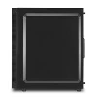 Sharkoon rgb slider midi tower behuizing (zwart | 3x usb-a | rgb | tempered glass) - thumbnail