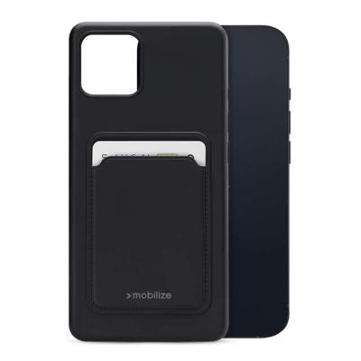 Mobilize Rubber Gelly Card Case Apple iPhone 13 Mini Matt Black