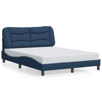 Bedframe met LED zonder matras "Hvar" 140x200 cm stof blauw - thumbnail