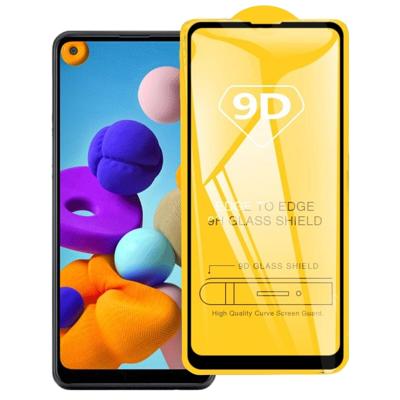 Voor Galaxy A21 9D Full Glue Full Screen Tempered Glass Film