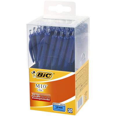 Bic balpen M10 Clic, doos met 50 stuks, blauw