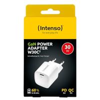 Intenso Power Adapter W30C² white USB-oplader 30 W 1x USB-C Wit Binnen GaN, USB Power Delivery (USB-PD) - thumbnail