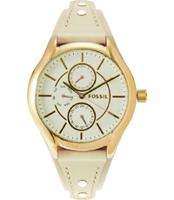 Horlogeband Fossil BQ3091 Onderliggend Leder Wit 18mm - thumbnail