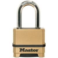 Masterlock 50mm padlock - zinc body with black thermoplastic outer cover for corr - M175EURDLF - thumbnail