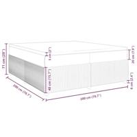 Boxspring met matras fluweel lichtgrijs 200x200 cm - thumbnail