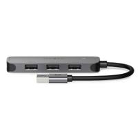 Nedis CCGB61210GY01 Usb-hub Usb-a Male 4x Usb A Female 4-poorts Poort(en) Usb 2.0 / Usb 3.2 Gen 1 Usb Gevoed - thumbnail
