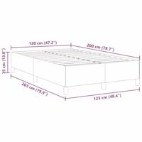 Bedframe Lichtgrijs 120 x 200 cm Katoenen stof - thumbnail