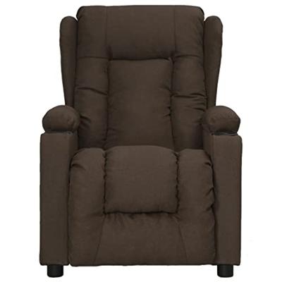 Fauteuil verstelbaar stof donkerbruin