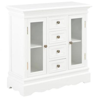 Dressoir 70x28x70 cm massief grenenhout wit
