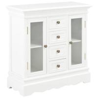 Dressoir 70x28x70 cm massief grenenhout wit - thumbnail