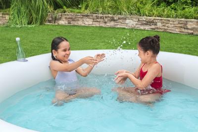 Bestway Kinderzwembad 2 Ringen Regenboog 206x206x51 cm +6 Jaar Tuin 54443 Bestway Kinderzwembad 2 Ringen Regenboog 206x206x51 cm +6 Jaar Tuin 54443