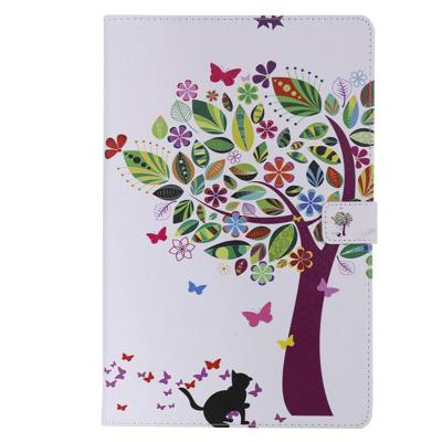 Voor Samsung Galaxy S6 Lite P610 Painted Pattern Horizontale Flip Lederen Case met Holder & Card Slots & Wallet & Sleep / Wake-up Functie (Cat and Tre Voor Samsung Galaxy S6 Lite P610 Painted Pattern Horizontale Flip Lederen Case met Holder & Card Slots & Wallet & Sleep / Wake-up Functie (Cat and Tre