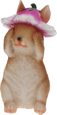Konijn met zomer hoed 11 cm 3 ass Nampook - Nampook