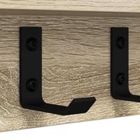 Wandgemonteerde kapstok Sonoma eiken 60 x 10.5 x 10.5 cm - thumbnail