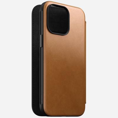 Nomad Modern leather folio iPhone 15 Pro Max - English Tan